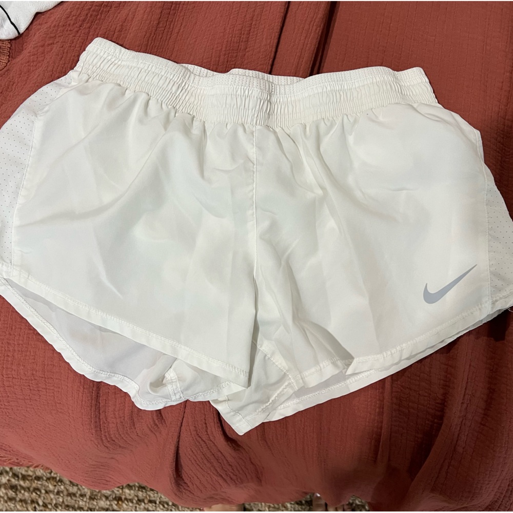 White Nike Running Shorts